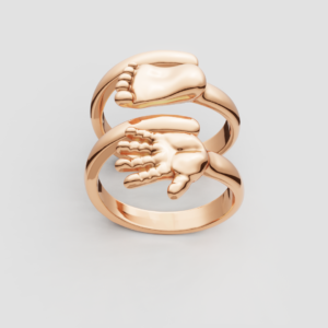 فایل سه بعدی انگشتر فانتزی طرح دست و پا